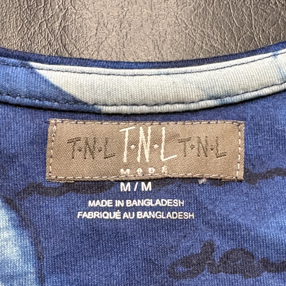Blue Floral Script Short-Sleeve Tee by - Picture 4 of 4